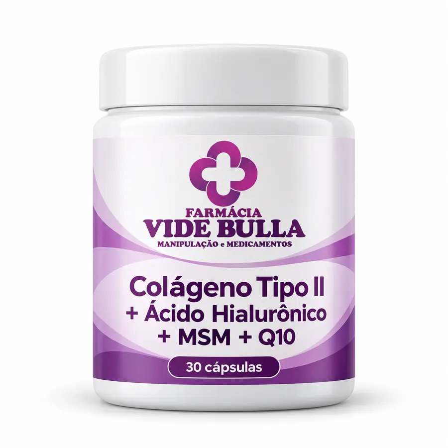 Imagem ilustrativa de Colageno Tipo II 40mg, Acido Hialuronico 40mg, MSM 400mg, Coenzima Q 10 100mg
