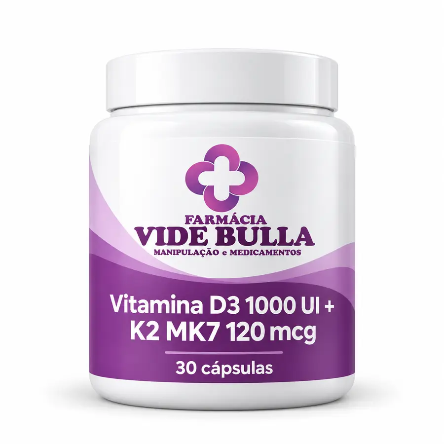 Imagem ilustrativa de Vitamina D3 1000 UI + K2 MK7 120 mcg